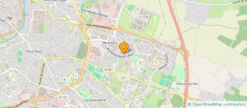 localisation de l'entreprise ASSO PARENTS ELEVES BEAULIEU à POITIERS