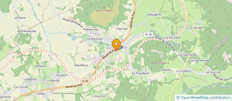 localisation de l'entreprise ASSO PARENTS ELEVES ECOLE PUBL  SAINT-HOSTIEN