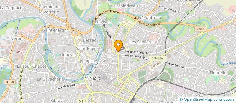 localisation de l'entreprise ASSO PARITAIRE INTERPRO ARTISANALE 79 à NIORT
