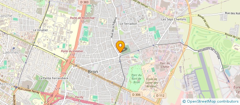 localisation de l'entreprise ASSO PAROISSIALE ST DENIS BRON à BRON