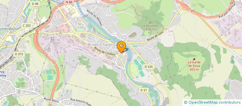 localisation de l'entreprise ASSO POUR ENFANCE JEUN BRIVES  BRIVES-CHARENSAC