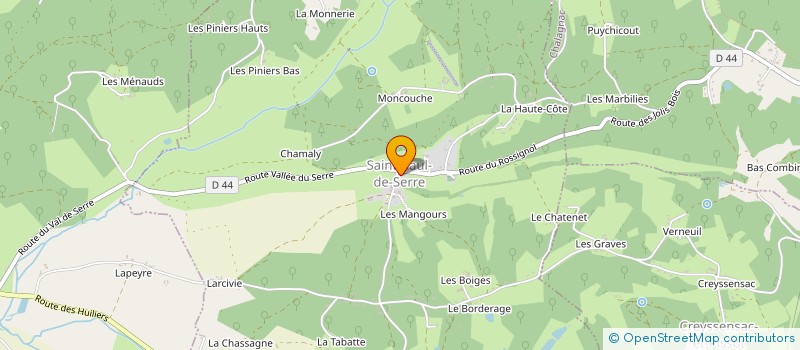 localisation de l'entreprise ASSO POUR LA PRATIQUE DU YOGA  VERGT