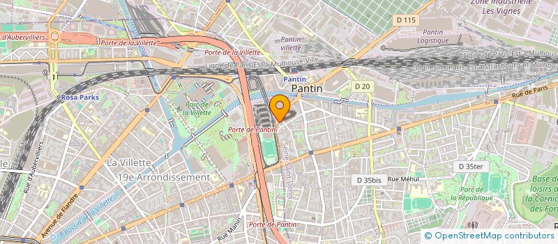 localisation de l'entreprise ASSO POUR LA PROMOTION DE LA DIVERSITE AUDIOVISUELLE à PANTIN
