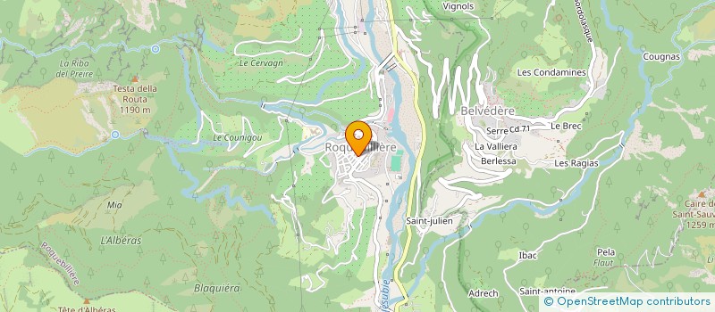 localisation de l'entreprise ASSO POUR LA SAUVEGARDE ET LA PROMOTION DU PATRIMOINE BAROQUE DANS LE HAUT PAYS  ROQUEBILLIERE