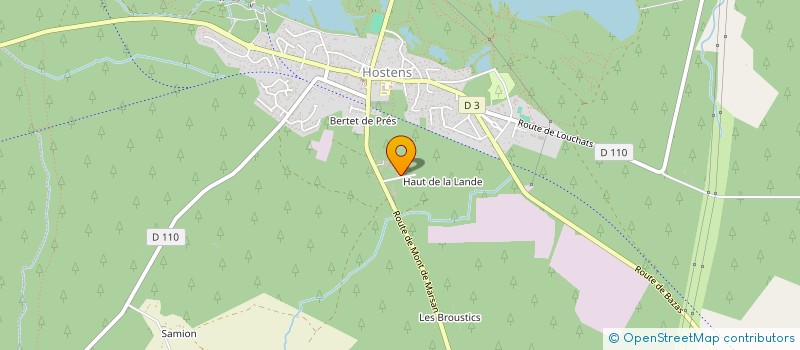 localisation de l'entreprise ASSO POUR LE DEVELOPPEMENT D HOSTENS  HOSTENS