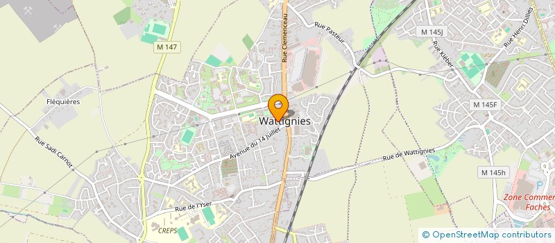 localisation de l'entreprise ASSO POUR LE DON DU SANG BENEVOLES DE WATTIGNIES ASSO RENE LEGROS  WATTIGNIES