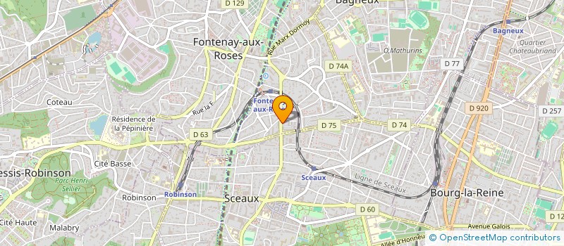 localisation de l'entreprise ASSO POUR LIENS LOISIRS VACANCES ADAPTES A CHACUNE & CHACUN à FONTENAY-AUX-ROSES