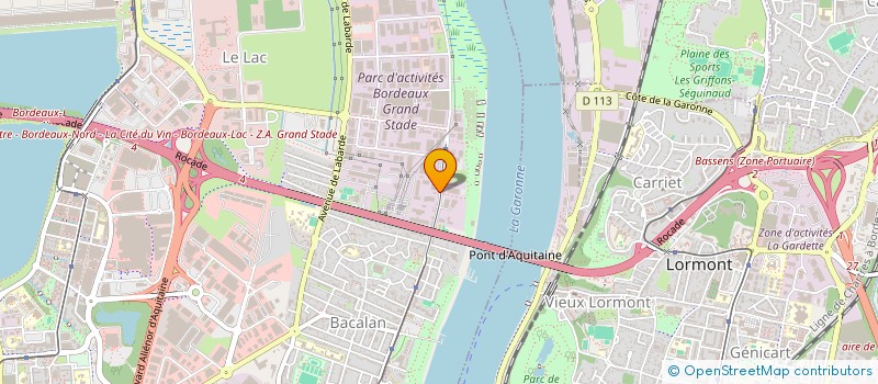 localisation de l'entreprise ASSO QUARTIER BACALAN CLAVEAU  BORDEAUX