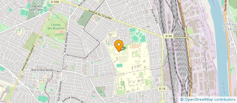 localisation de l'entreprise ASSO RECHER INFOR EN PSYCHOLOGIE DU CHR  SOTTEVILLE-LES-ROUEN