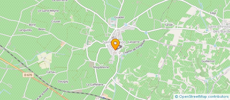 localisation de l'entreprise ASSO RECHERCHE CONSERVATION POTERIES à SAINT-EMILION