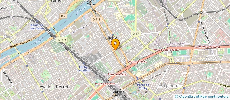 localisation de l'entreprise ASSO RECONVERS PERSONNELS ECURIES COURSE à CLICHY
