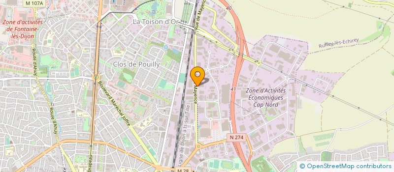 localisation de l'entreprise ASSO REG PENELOPE CENTRE EST à DIJON