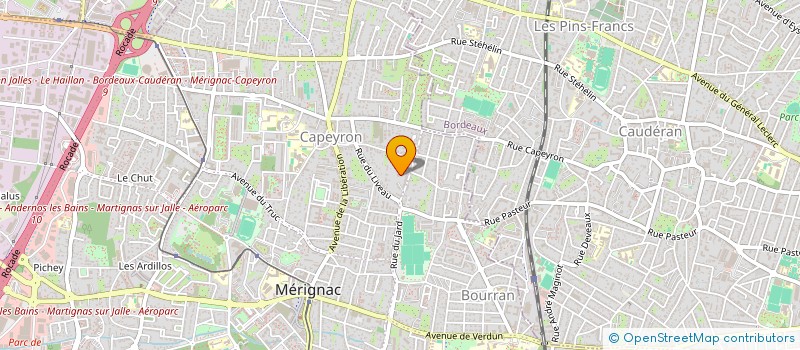 localisation de l'entreprise ASSO REGIO PERENNISATION ENTREP ARTISANA à MERIGNAC