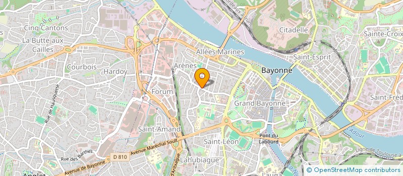 localisation de l'entreprise ASSO REGIONALE SOCIOCULTURELLE MINISTERE JUSTICE  BAYONNE