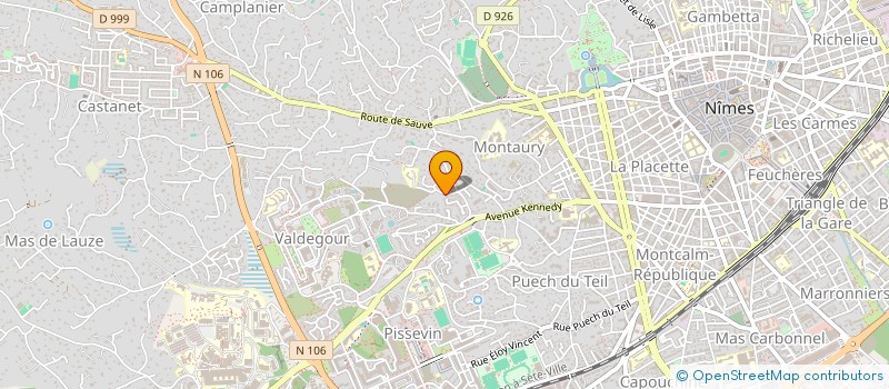 localisation de l'entreprise ASSO REINSER  AVEUGLES ET MAL VOYANTS  NIMES