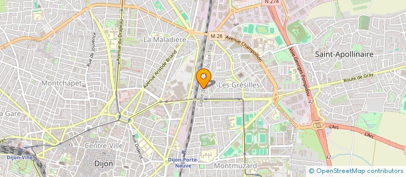 localisation de l'entreprise ASSO REST ADMIN SERV FISCAUX à DIJON