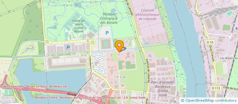 localisation de l'entreprise ASSO REST INTER-ENTREPRISE LE 110 à BORDEAUX