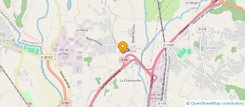 localisation de l'entreprise ASSO RETRAITES MILITAIRES ET VEUVES DE MILITAIRES DE LA CORREZE  SAINT-VIANCE