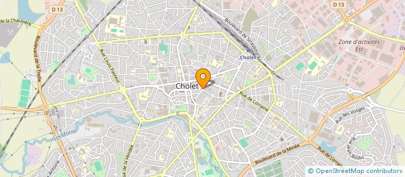 localisation de l'entreprise ASSO RUE CLEMENCEAU BOUTIQUES ET SERVICES à CHOLET
