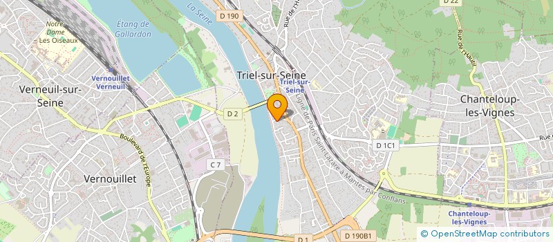 localisation de l'entreprise ASSO'SEINE BLUES à TRIEL-SUR-SEINE