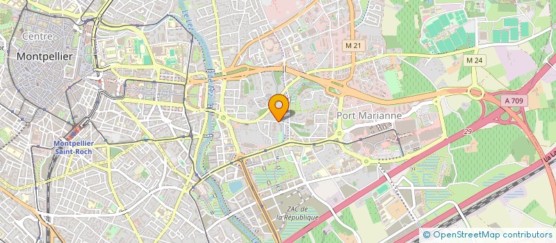localisation de l'entreprise ASSO SPORTIVE DES PTT à MONTPELLIER