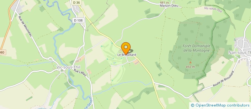 localisation de l'entreprise ASSO SPORTIVE GOLF DU PRE LAMY  VIC-SOUS-THIL