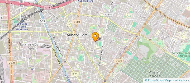 localisation de l'entreprise ASSO SPORTIVE JEUNESSE AUBERVILLIERS  AUBERVILLIERS