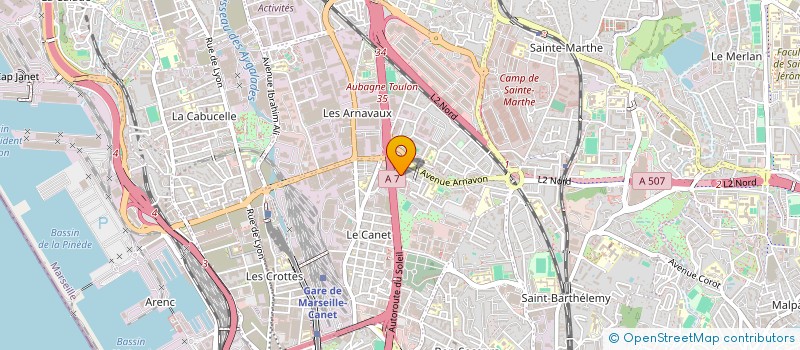 localisation de l'entreprise ASSO SPORTIVE LE MASSALIA  MARSEILLE