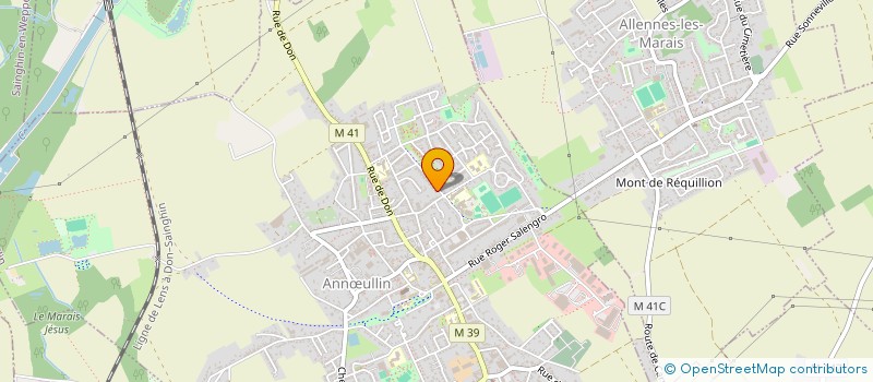 localisation de l'entreprise ASSO SPORTIVE SCOLAIRE ET UNIVERSITAIRE DU CES D ANNOEULLIN  ANNULLIN