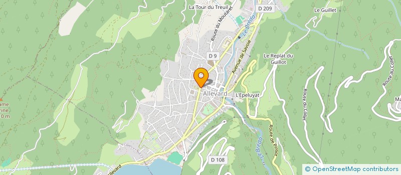 localisation de l'entreprise ASSO SPORTIVE USEP à ALLEVARD