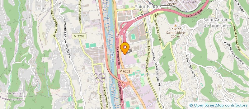 localisation de l'entreprise ASSO SYNDICALE LIBRE DES CANAUX ETDES ARROSANTS DE LA PLAINE DU VAR  NICE