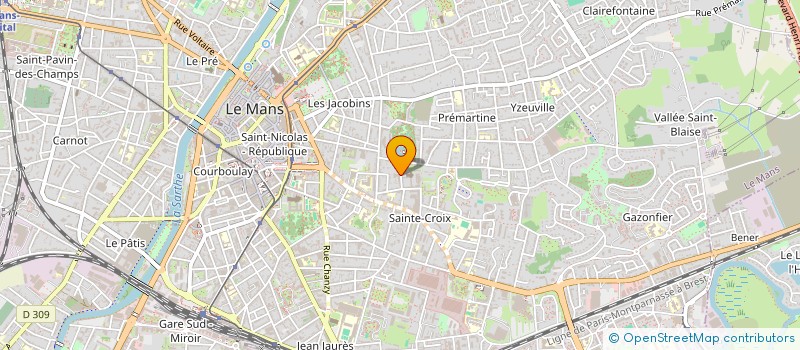 localisation de l'entreprise ASSO' UNICARE  LE MANS