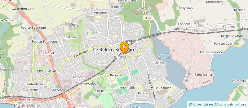 localisation de l'entreprise ASSO VACANCES EVASION LOISIRS à LE RELECQ-KERHUON