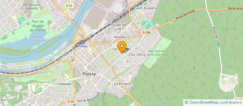 localisation de l'entreprise ASSOC A B C D à POISSY