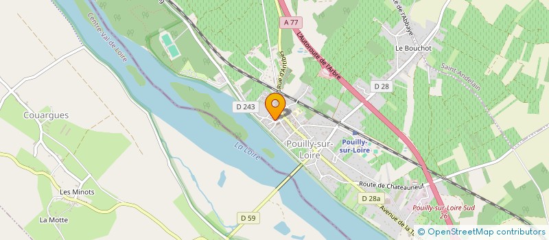 localisation de l'entreprise ASSOC. A.P.A.D. à POUILLY-SUR-LOIRE