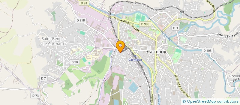 localisation de l'entreprise ASSOC ACCES FORMT INSERT METIERS SPECTAC à SAINT-BENOIT-DE-CARMAUX