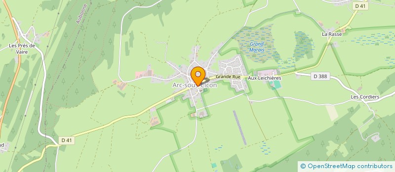 localisation de l'entreprise ASSOC ACCUEIL ET TOURISME  ARC-SOUS-CICON