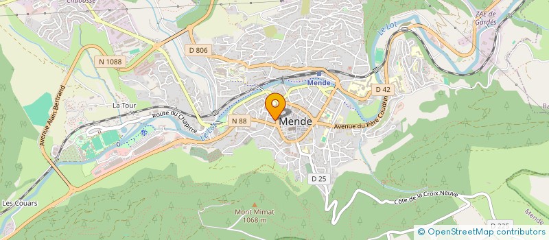 localisation de l'entreprise ASSOC ADMR  MENDE