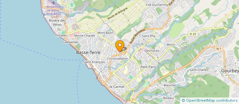 localisation de l'entreprise ASSOC AGENCE REINSERT INSERT SOC PROFESS à BASSE-TERRE