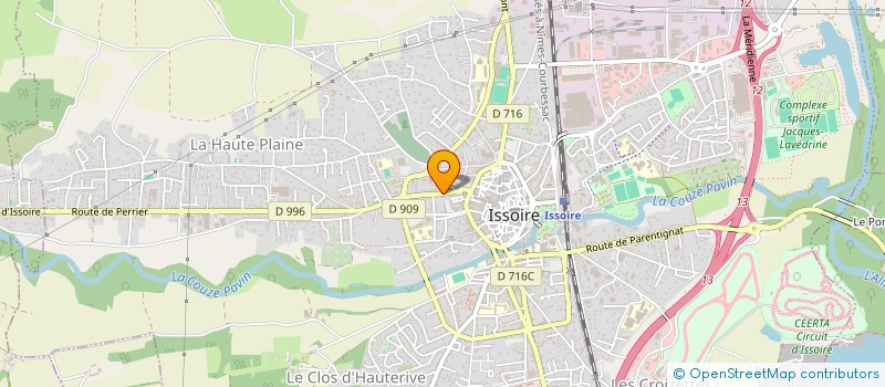 localisation de l'entreprise ASSOC AGIR POUR VIVRE EN AUVERGNE  ISSOIRE