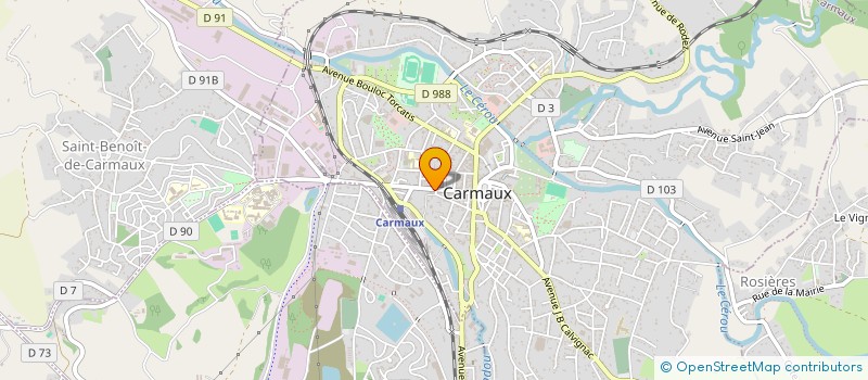 localisation de l'entreprise ASSOC AIDE A DOMICILE à CARMAUX
