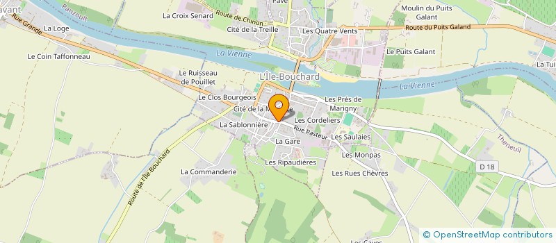 localisation de l'entreprise ASSOC AIDE A DOMICILE MILIEU RURAL  L'ILE-BOUCHARD