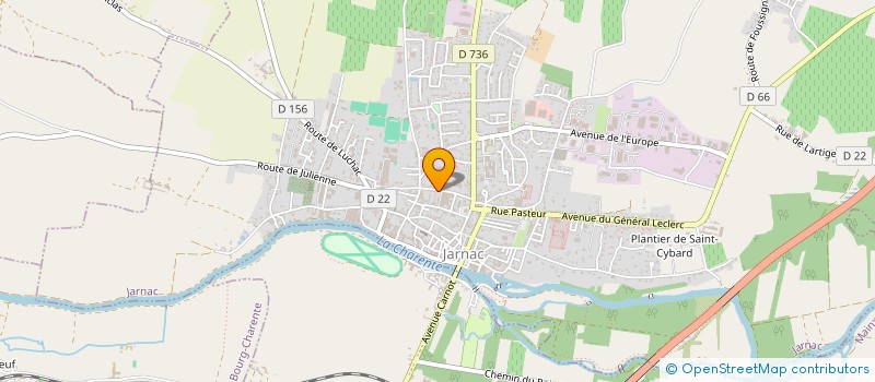 localisation de l'entreprise ASSOC AIDE DOMICILE MILIEU RURAL à JARNAC