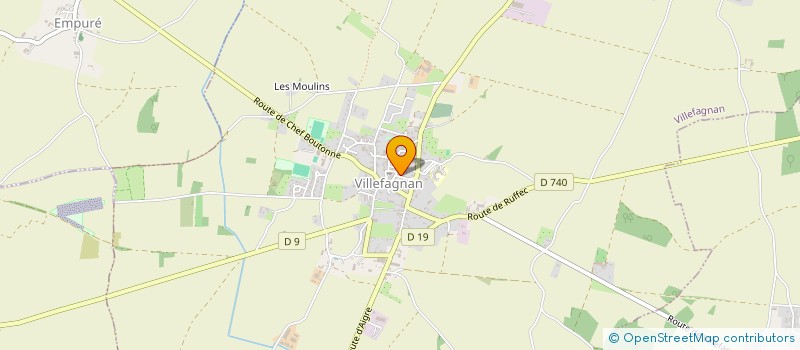 localisation de l'entreprise ASSOC AIDE DOMICILE MILIEU RURAL  VILLEFAGNAN