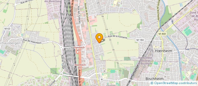 localisation de l'entreprise ASSOC AMIS EGLISE PROTESTANTE  HNHEIM