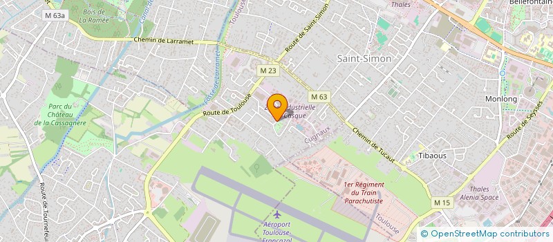 localisation de l'entreprise ASSOC ANALYSE INSTITUTION MIDI PYRENEES  CUGNAUX