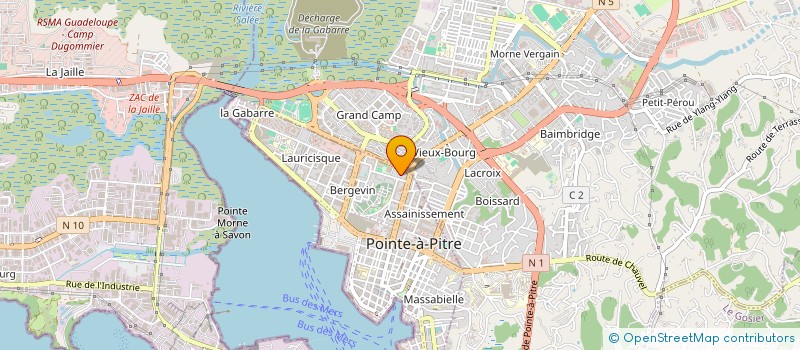 localisation de l'entreprise ASSOC ANIMATEURS CENTRES VACANCES à POINTE-A-PITRE