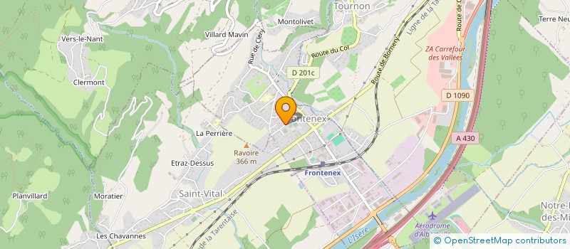 localisation de l'entreprise ASSOC ANIMATION DE HAUTE COMBE DE SAVOIE  FRONTENEX