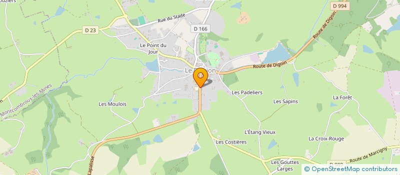 localisation de l'entreprise ASSOC ANIMATION DES CORDELIERS  LE DONJON