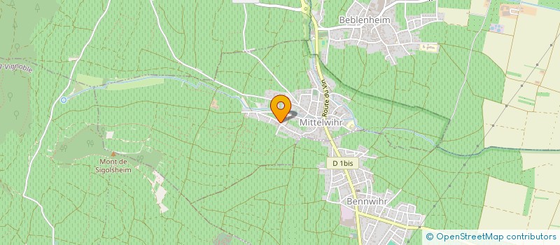 localisation de l'entreprise ASSOC ANIMATION GESTION CTRE MITTELWIHR  MITTELWIHR